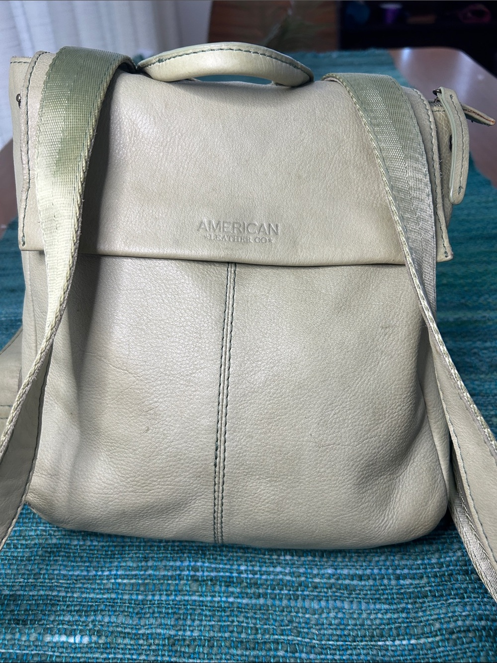 American Leather Co Backpack Purse in Gorgeous Pale Green